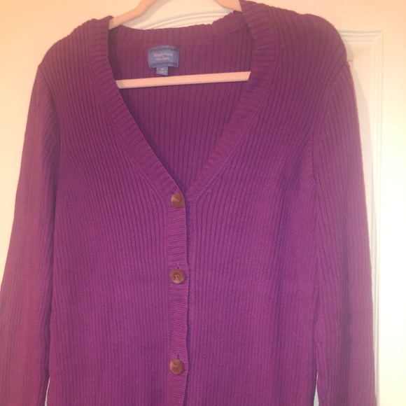 Simply Vera Vera Wang purple cardigan - Picture 2 of 3